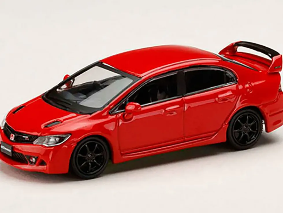 Honda Civic Mugen RR (FD2) RHD (Right Hand Drive) Milano Red "JDM64" Series 1/64 Diecast Model Car by Hobby Japan