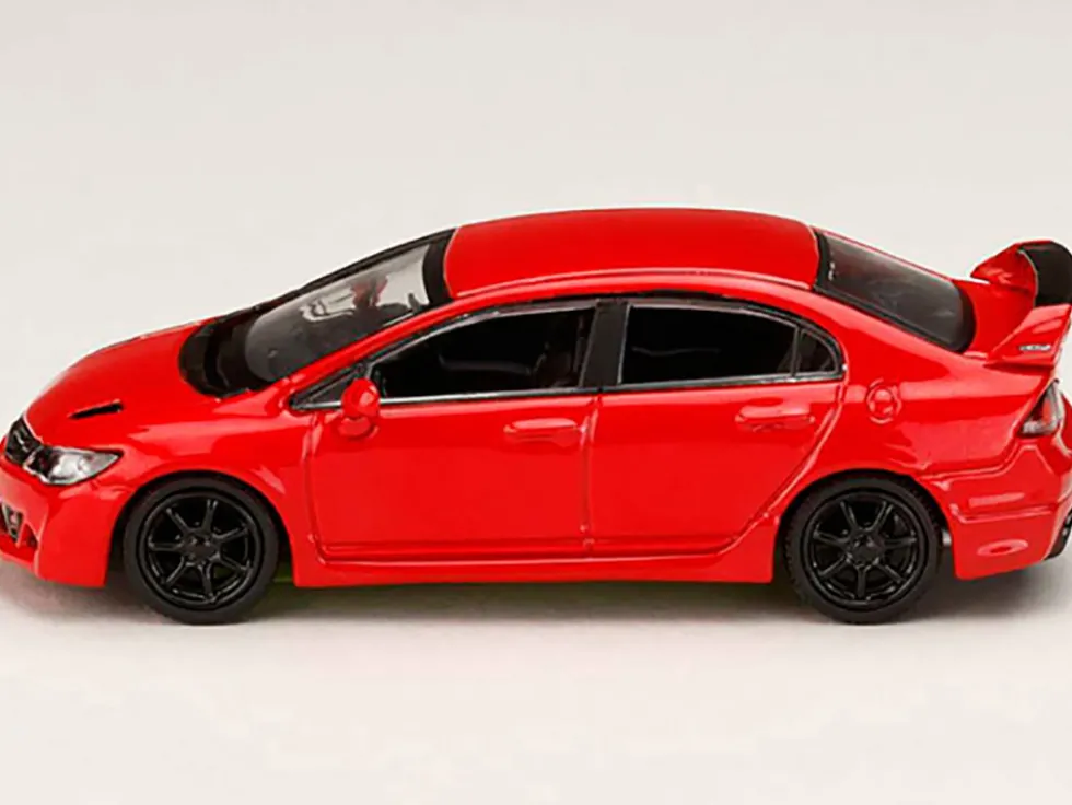 Honda Civic Mugen RR (FD2) RHD (Right Hand Drive) Milano Red "JDM64" Series 1/64 Diecast Model Car by Hobby Japan