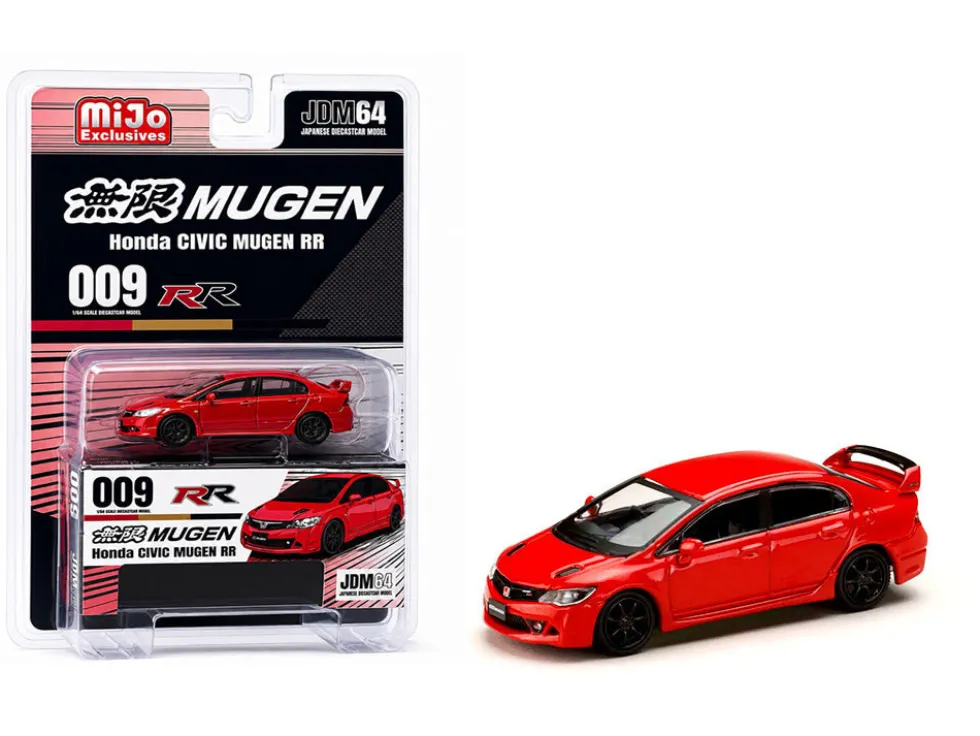 Honda Civic Mugen RR (FD2) RHD (Right Hand Drive) Milano Red "JDM64" Series 1/64 Diecast Model Car by Hobby Japan