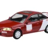 1999 Honda Civic Si EM1 "Kanjo Livery" Red with White Stripes 1/64 Diecast Model Car by Paragon Models
