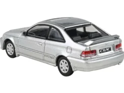 1999 Honda Civic Si EM1 Vogue Silver Metallic with Sunroof 1/64 Diecast Model Car by Paragon Models