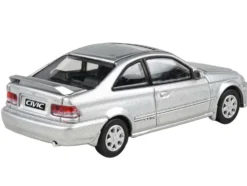 1999 Honda Civic Si EM1 Vogue Silver Metallic with Sunroof 1/64 Diecast Model Car by Paragon Models