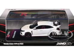Honda Civic Type R (FK8) RHD (Right Hand Drive) White 1/64 Diecast Model Car by Inno Models