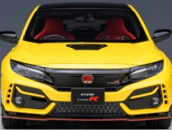 2021 Honda Civic Type R FK8 RHD Right Hand Drive Sunlight Yellow Limited Edition 1/18 Model Car Autoart 73225