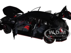 2021 Honda Civic Type R FK8 RHD Right Hand Drive Crystal Black Pearl 1/18 Model Car Autoart 73222