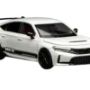 Honda Civic Type R (FL5) RHD (Right Hand Drive) "HKS" White with Black Stripes 1/64 Diecast Model Car by MotorHelix
