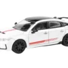 2025 Honda Civic Type R FL5 "Ultimate Edition" White with Red Stripes and Black Top 1/64 Diecast Model Car by Paragon Models