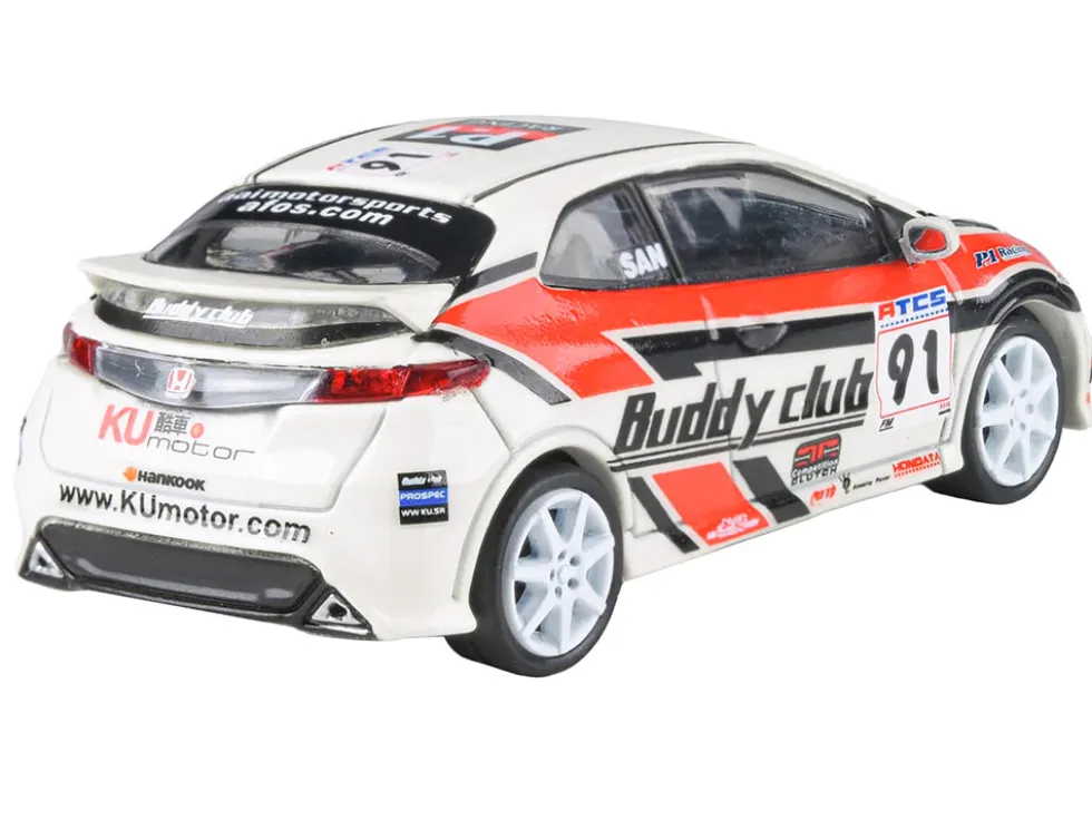 2007 Honda Civic Type R FN2 RHD (Right Hand Drive) #91 "Buddy Club - Asian Touring Car Series" (2012) 1/64 Diecast Model Car by Paragon Models