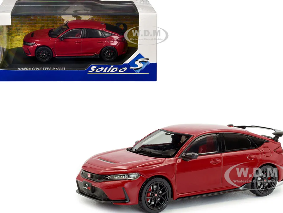 2022 Honda Civic Type R Rally Red 1/43 Diecast Model Car by Solido