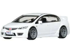2007 Honda Civic Type R RHD (Right Hand Drive) White "Ronin Run II" Series Diecast Model Car by Hot Wheels
