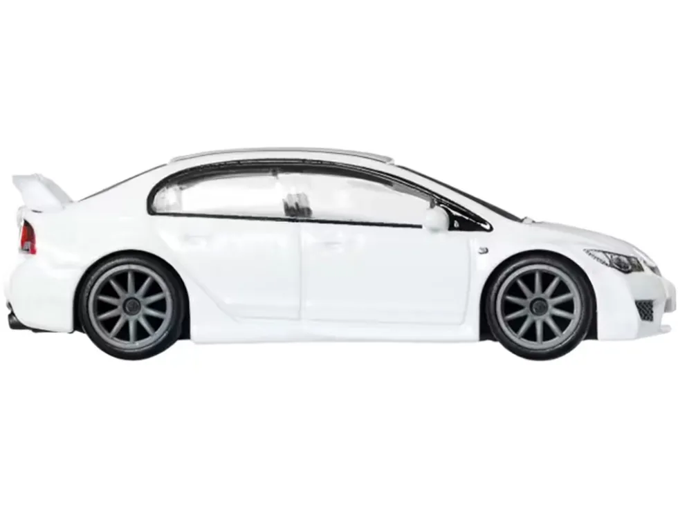 2007 Honda Civic Type R RHD (Right Hand Drive) White "Ronin Run II" Series Diecast Model Car by Hot Wheels