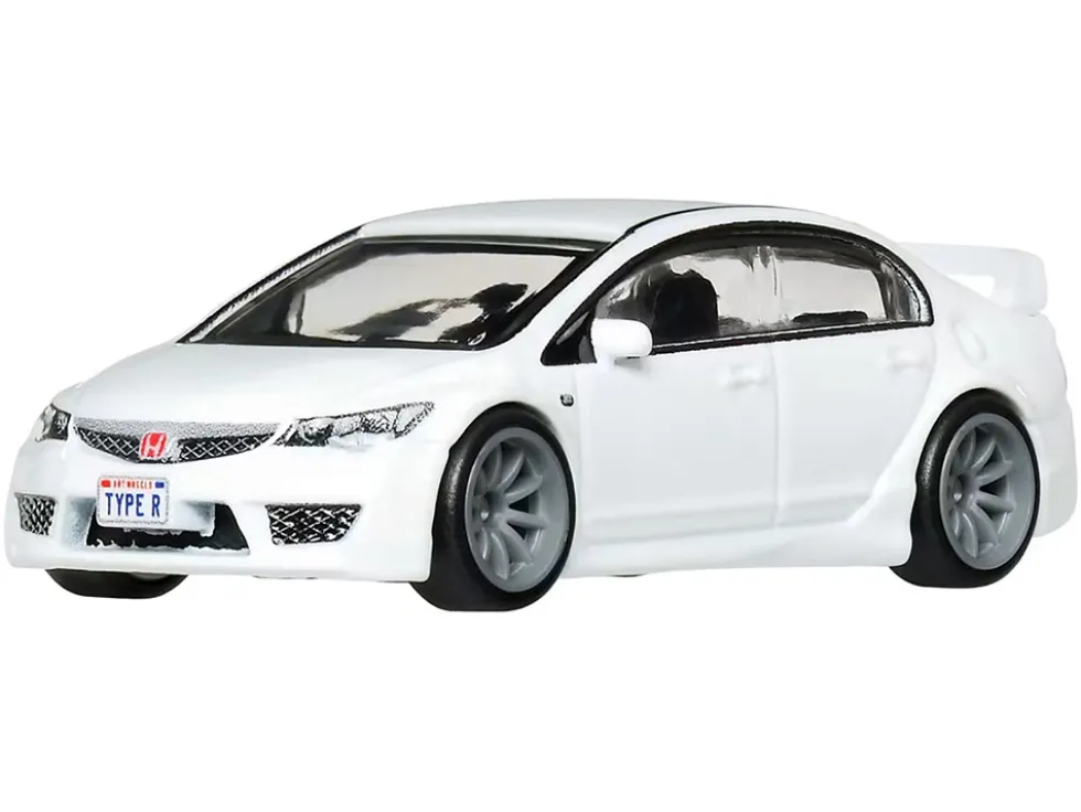 2007 Honda Civic Type R RHD (Right Hand Drive) White "Ronin Run II" Series Diecast Model Car by Hot Wheels