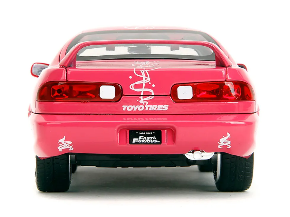 1995 Honda Integra Type R Pink with Graphics "Fast & Furious Remix" Series 1/24 Diecast Model Car by Jada