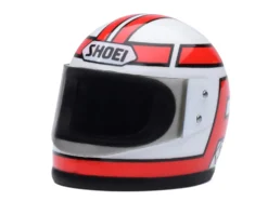 Honda NSR500 WGP500 Motorcycle #56 Red and White with Helmet "Baribari Legend" (1986) OVA 1/12 Model by Autoart