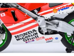 Honda NSR500 WGP500 Motorcycle #56 Red and White with Helmet