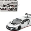 Honda NSX GT3 EVO22 Silver Metallic "Brazilian Event Exclusive" 1/64 Diecast Model Car by Pop Race
