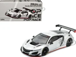 Honda NSX GT3 EVO22 Silver Metallic "Brazilian Event Exclusive" 1/64 Diecast Model Car by Pop Race