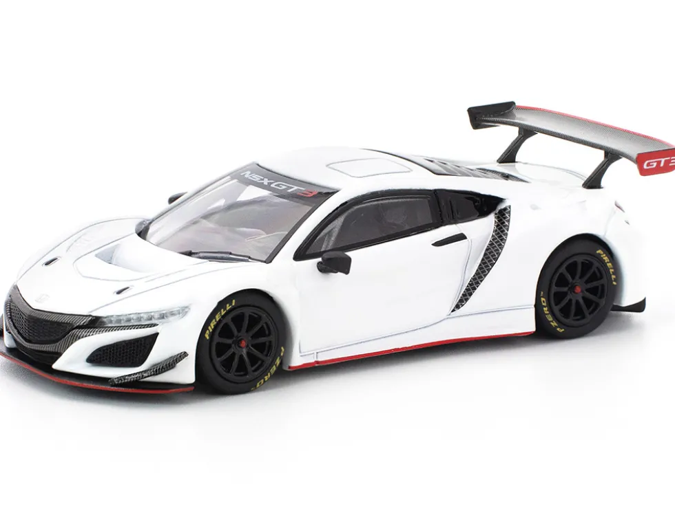 Honda NSX GT3 EVO22 White 1/64 Diecast Model Car by Pop Race