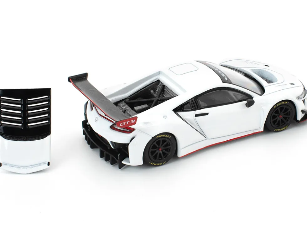 Honda NSX GT3 EVO22 White 1/64 Diecast Model Car by Pop Race