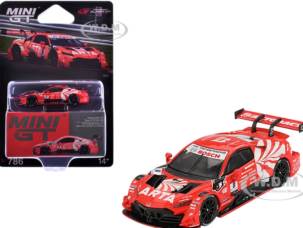 Honda NSX-GT "Type S" GT500 #8 Tomoki Nojiri - Toshiki Oyu "ARTA" "Super GT Series" (2023) Limited Edition 1/64 Diecast Model Car by Mini GT