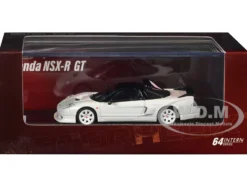 Honda NSX-R GT RHD (Right Hand Drive) Championship White with Black Top "Intern 64" Series 1/64 Diecast Model Car by MotorHelix