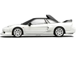 Honda NSX-R GT RHD (Right Hand Drive) Championship White with Black Top "Intern 64" Series 1/64 Diecast Model Car by MotorHelix
