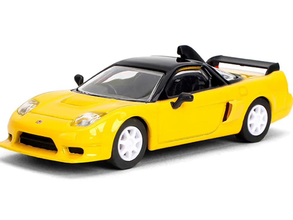 1995 Honda NSX-R GT RHD (Right Hand Drive) Yellow with Black Top "Collection" Series 1/64 Diecast Model Car by Majorette
