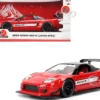 2002 Honda NSX-R RHD (Right Hand Drive) "Bridgestone" Red with Black Top and White Stripes "JDM Tuners" Series 1/24 Diecast Model Car by Jada