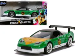 2002 Honda NSX Type-R Japan Spec Green Ranger Power Rangers 1/32 Diecast Model Car Jada 31843