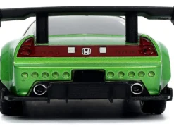 2002 Honda NSX Type-R Japan Spec RHD Right Hand Drive Green Ranger Diecast Figurine Power Rangers Hollywood Rides Series 1/32 Diecast Model Car Jada 32871