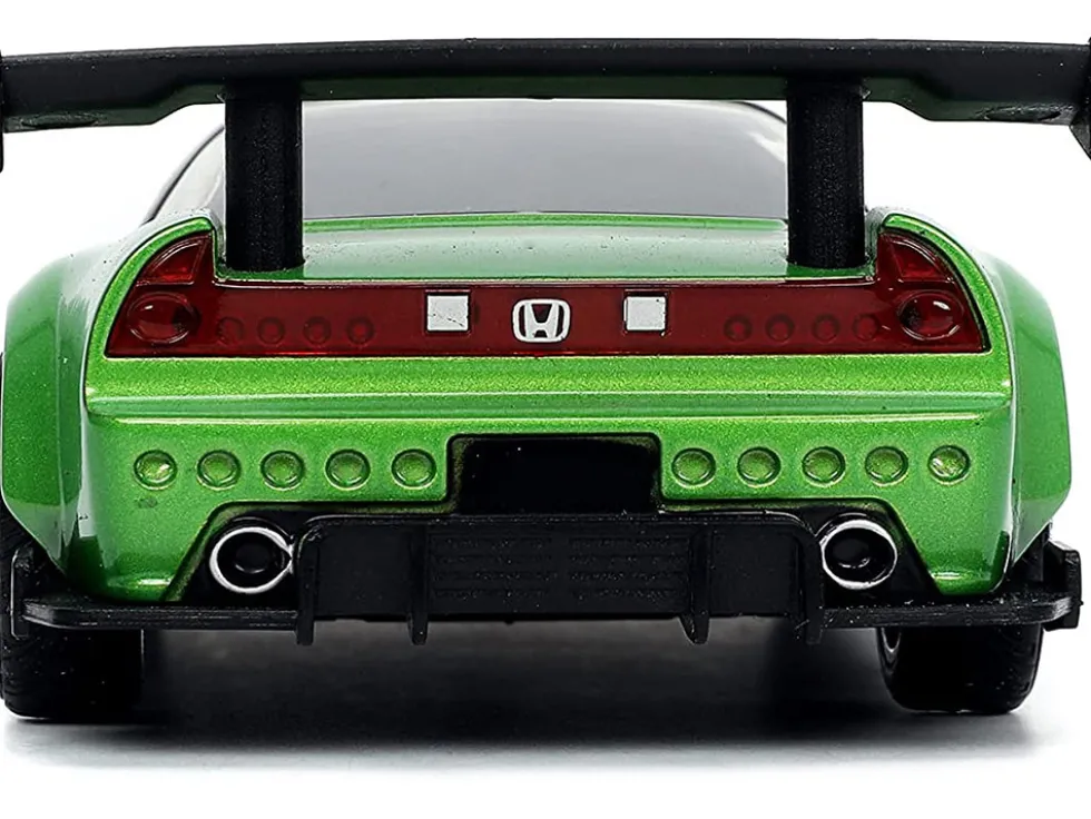 2002 Honda NSX Type-R Japan Spec RHD Right Hand Drive Green Ranger Diecast Figurine Power Rangers Hollywood Rides Series 1/32 Diecast Model Car Jada 32871