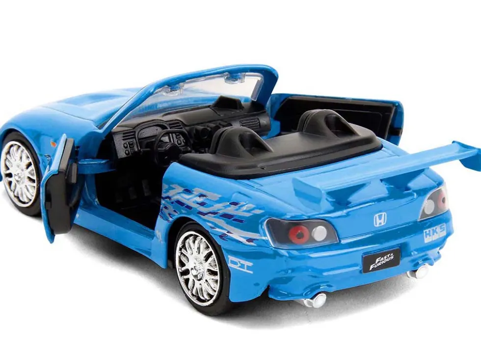 2001 Honda S2000 Convertible Blue with Graphics "Fast & Furious Remix - 25th Anniversary" Series 1/32 Diecast Model Car by Jada