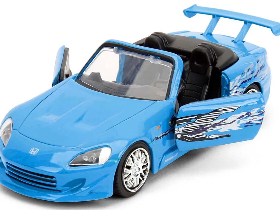 2001 Honda S2000 Convertible Blue with Graphics "Fast & Furious Remix - 25th Anniversary" Series 1/32 Diecast Model Car by Jada