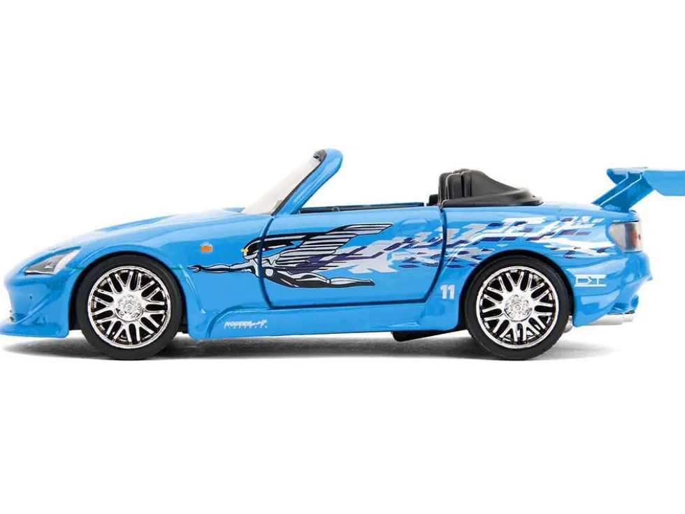 2001 Honda S2000 Convertible Blue with Graphics "Fast & Furious Remix - 25th Anniversary" Series 1/32 Diecast Model Car by Jada