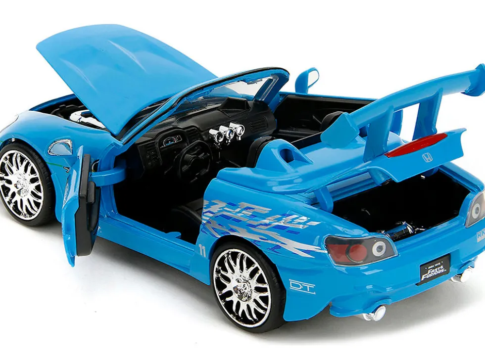 2001 Honda S2000 Convertible Blue with Graphics "Fast & Furious Remix" Series 1/24 Diecast Model Car by Jada