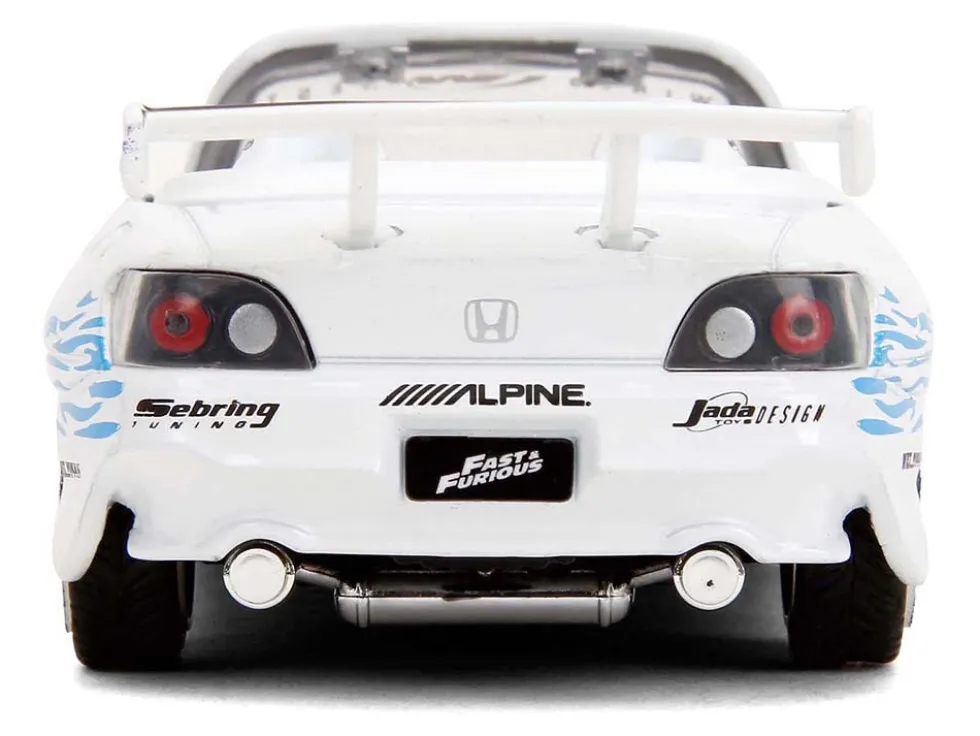 2001 Honda S2000 Convertible White with Graphics "Fast & Furious Remix - 25th Anniversary" Series 1/32 Diecast Model Car by Jada