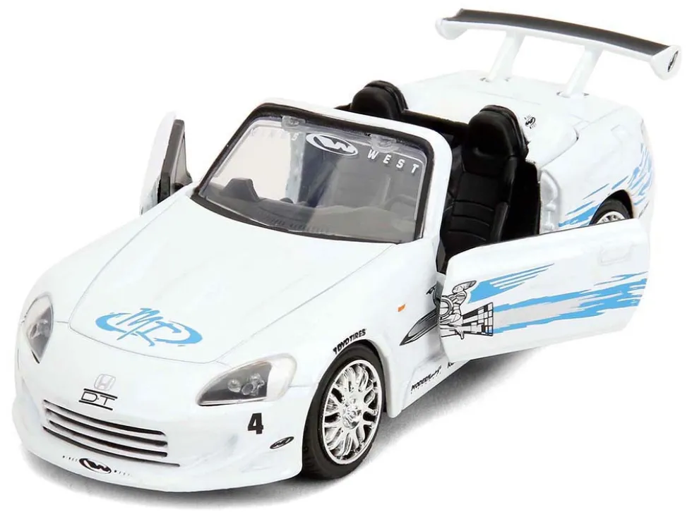 2001 Honda S2000 Convertible White with Graphics "Fast & Furious Remix - 25th Anniversary" Series 1/32 Diecast Model Car by Jada