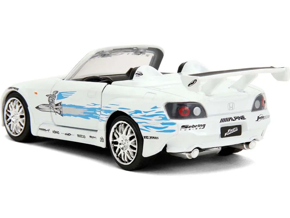 2001 Honda S2000 Convertible White with Graphics "Fast & Furious Remix - 25th Anniversary" Series 1/32 Diecast Model Car by Jada
