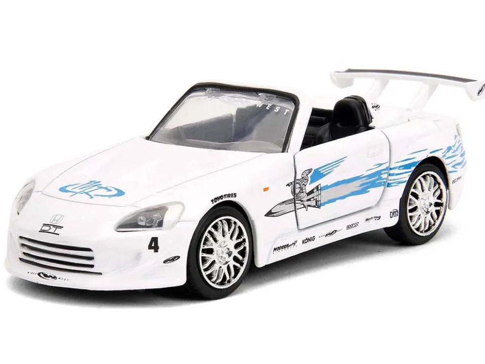 2001 Honda S2000 Convertible White with Graphics "Fast & Furious Remix - 25th Anniversary" Series 1/32 Diecast Model Car by Jada
