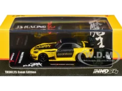 Honda S2000 RHD (Right Hand Drive) "J's Racing" Yellow with Carbon Hood and Top with Graphics "Tokyo Auto Salon Kuala Lumpur 2025 Event Edition" 1/64 Diecast Model Car by Inno Models