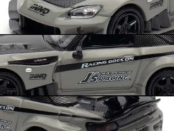 Honda S2000 RHD (Right Hand Drive) "J's Racing" Gray with Carbon Hood and Top "Hong Kong Toycar Salon 2025 Event Edition" 1/64 Diecast Model Car by Inno Models