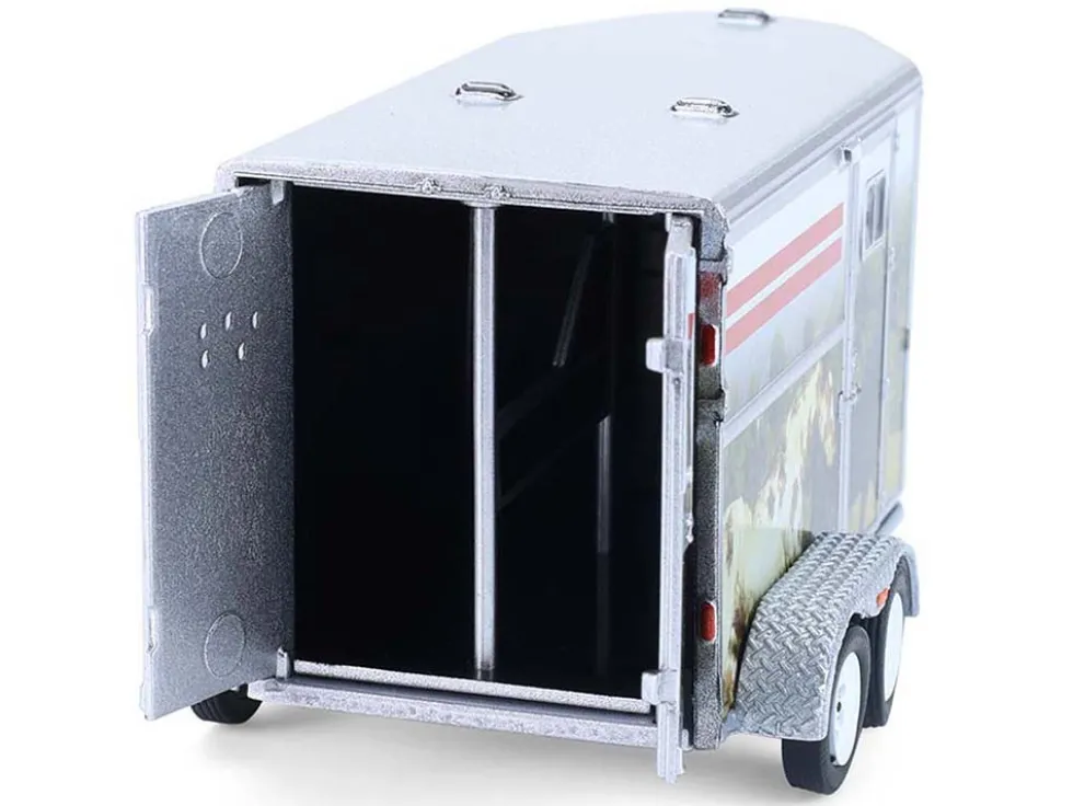 Horse Trailer Silver with Custom Horse Wrap "Down on the Farm" Series 11 1/64 Diecast Model by Greenlight