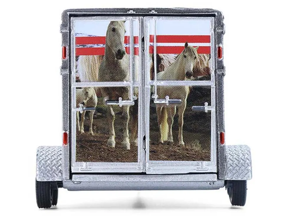 Horse Trailer Silver with Custom Horse Wrap "Down on the Farm" Series 11 1/64 Diecast Model by Greenlight