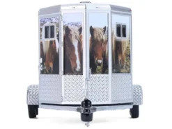 Horse Trailer Silver with Custom Horse Wrap