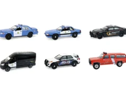 Hot Pursuit - Canada Special Edition Set of 6 Police Cars 1/64 Diecast Model Cars by Greenlight