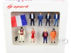 24 Hours Le Mans 2018 8 piece Figurine Set 1/43 Scale Models Spark 43AC014