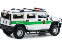 2003 Hummer H2 White U.S Border Patrol 1/18 Diecast Model Car Highway 61 HWY-18038