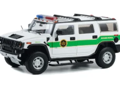 2003 Hummer H2 White U.S Border Patrol 1/18 Diecast Model Car Highway 61 HWY-18038