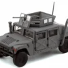 HUMVEE 4-CT Military Vehicle Matt Gray with Alternative Tops 1/64 Diecast Model Car by BM Creations