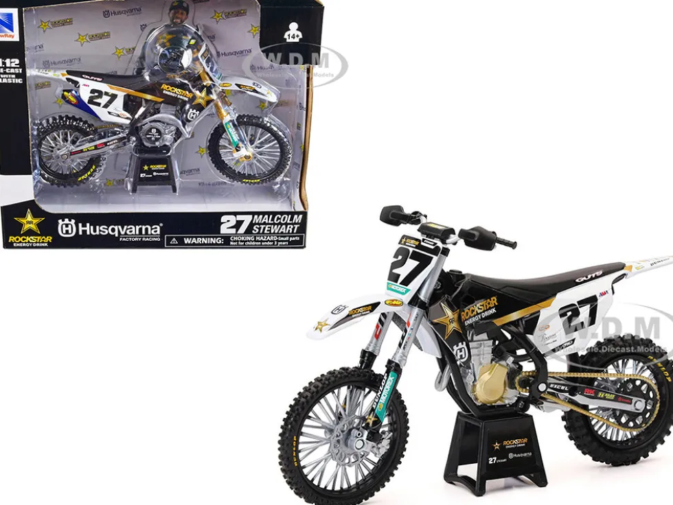 Husqvarna FC450 Motorcycle #27 Malcolm Stewart Rockstar Energy Drink 1/12 Diecast Model New Ray 58403